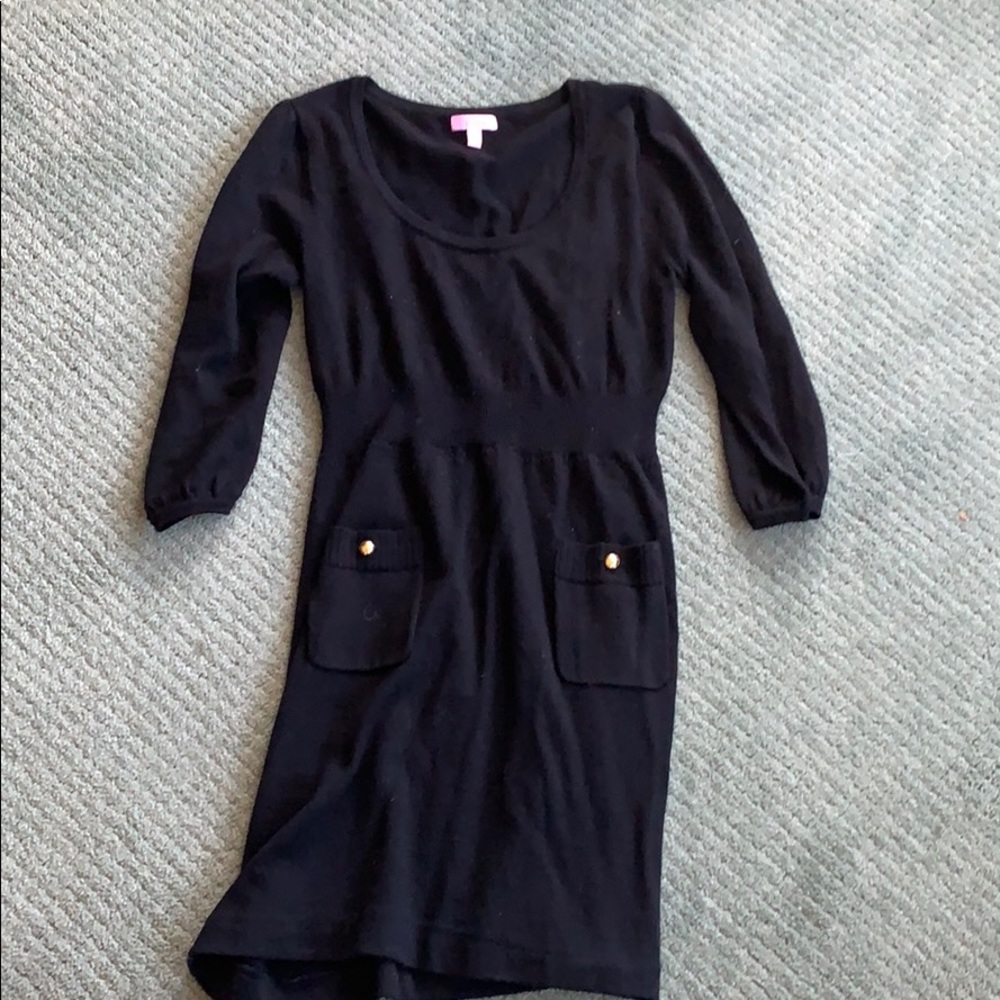 Black Lilly Pulitzer three quarter sleeve dress